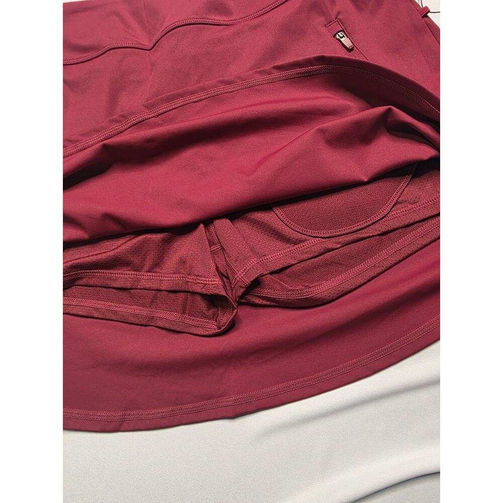 LouKeith Skort Womens Size M Burgundy Athletic Tennis Skirt Built In Shorts NWT - Picture 6 of 6